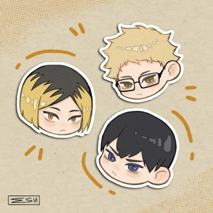 Haikyuu Chibi Head Vinyl Stickers