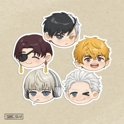 Wind Breaker Chibi Head Vinyl Stickers