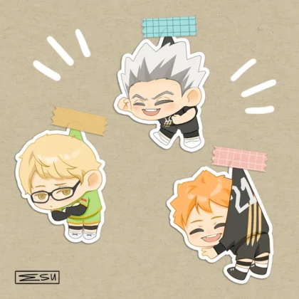 Haikyuu Timeskip Hanging Vinyl Stickers